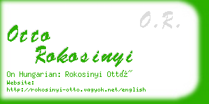 otto rokosinyi business card
